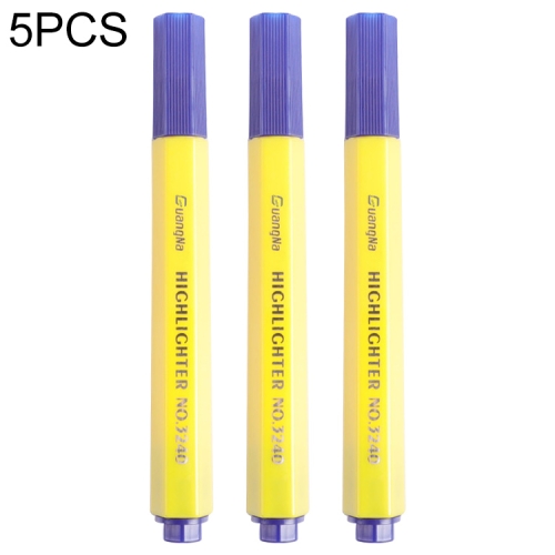 

5 PCS Color Hand Diary Decoration Fluorescent Marker(Yellow)