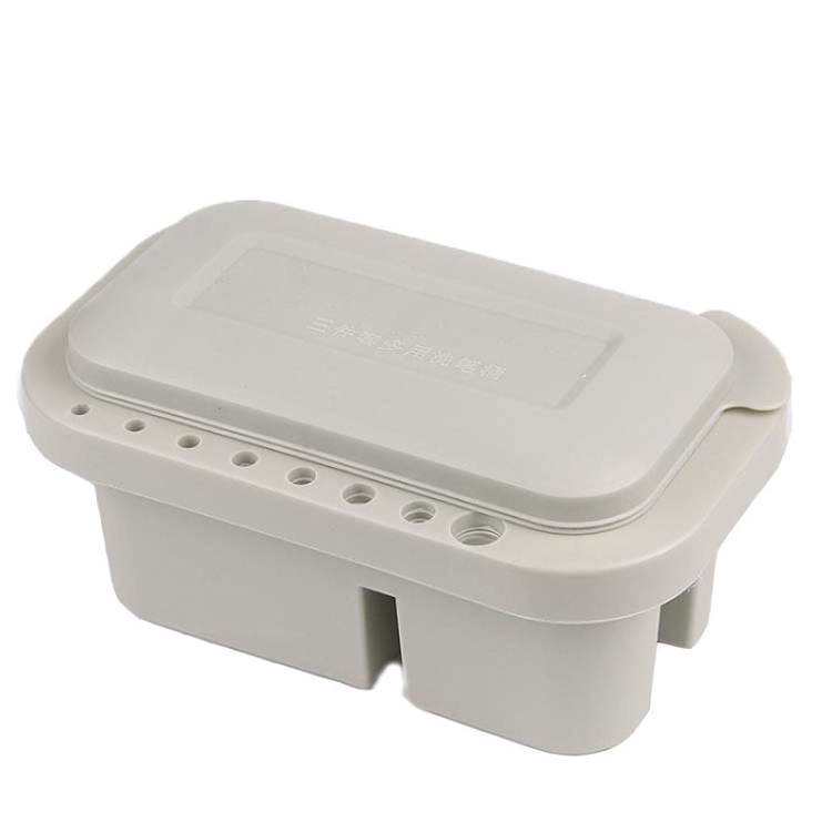 

2 PCS Fine Art Oil Painting Students Multi-Purpose Pen-Washing Bucket Three-In-One Brush Holder With Palette Inside(Hand-held)