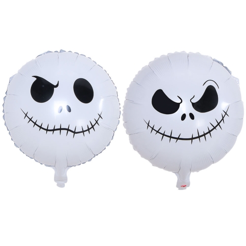 

20 PCS 18 Inch Halloween Aluminum Decorative Balloon Party Decorative Balloon, Specification: Double-sided Skull Emoji