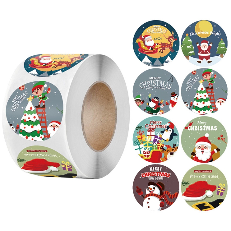 

LG-210922-38-007 Christmas Santa Sticker Self-Adhesive Gift Tag, Size: 1.5 Inch/3.8cm(LG-210922-38-007)
