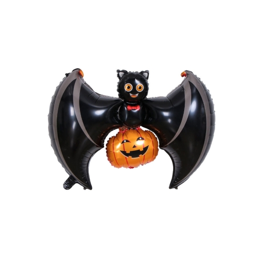 

5 PCS 6016 Halloween Party Decorative Balloon Scene Arrangement Aluminum Film Balloon, Specification: Bat Pumpkin