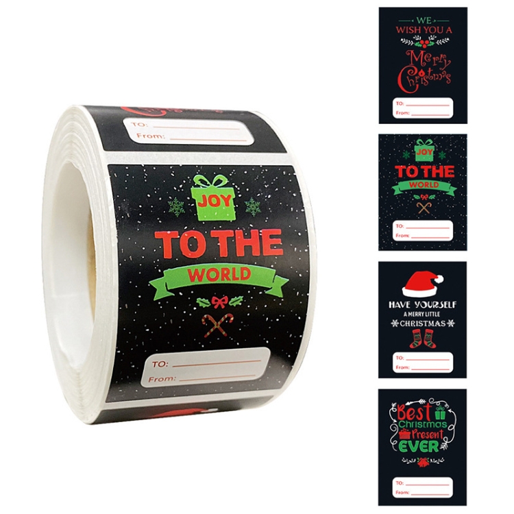 

LG-210727-5038-007ABC Christmas Decoration Sticker Gift Tag Tape, Size: 50x38mm(C)