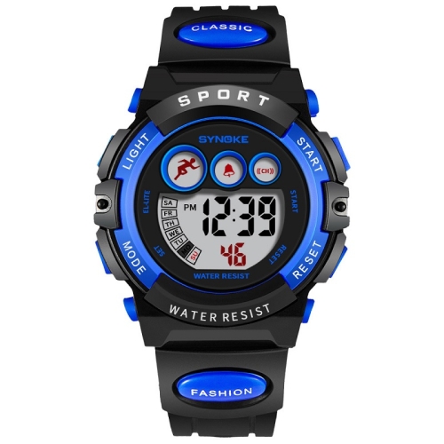 

SYNOKE 9802 Children Sports Waterproof Digital Watch(Black Blue)