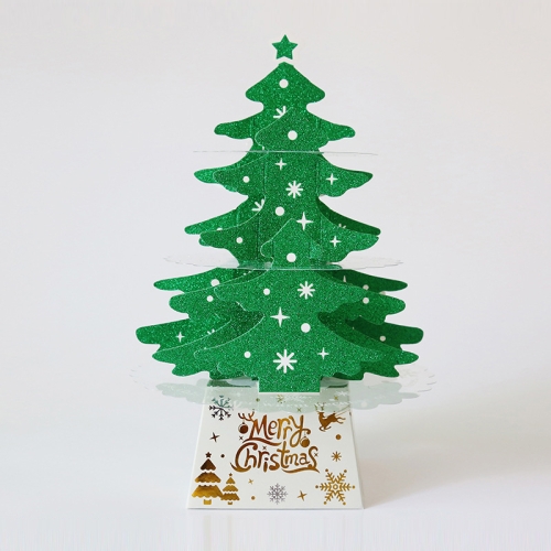 

2 PCS Christmas Decorations Mini Desktop Christmas Tree Ornaments, Specification: Green Without Lamp