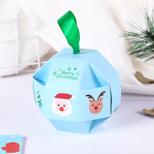 

20 PCS Children Candy Packaging Box Christmas Decoration Gift Box(Blue )
