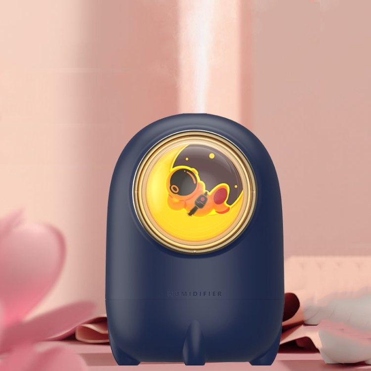 

MJ033-A Music Box Battery Type Spaceship Desktop Home Silent Night Light Humidifier Car Air Atomizing Humidifier(Blue)