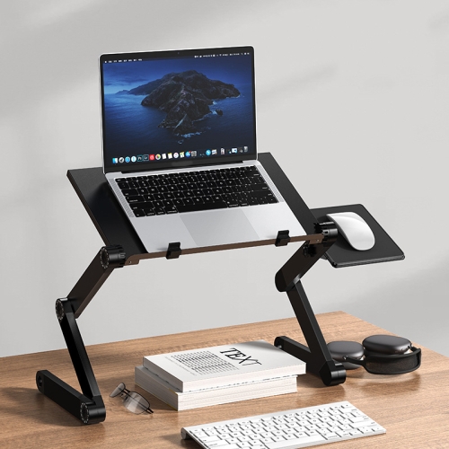 

Oatsbasf Folding Computer Desk Laptop Stand Foldable Lifting Heightening Storage Portable Rack,Style: L01 Black