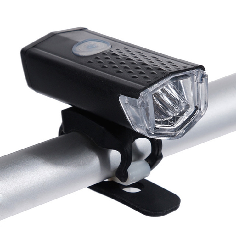 

Bicycle Highlight USB Rechargeable Lamp Waterproof Bicycle Headlight Taillight Set(Black Single Headlight)
