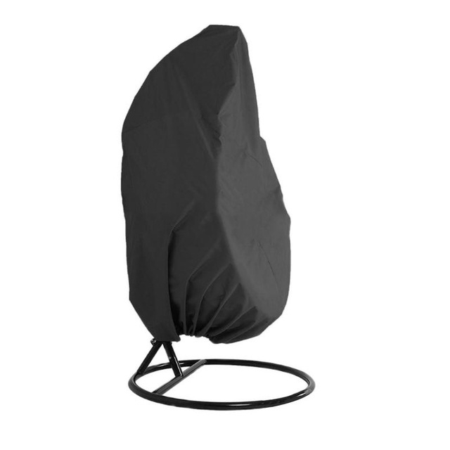 

Garden Rocking Chair Dustproof Rain Shelter Outdoor Furniture Cover Water Resistant Durable Garden Supplies(Black)