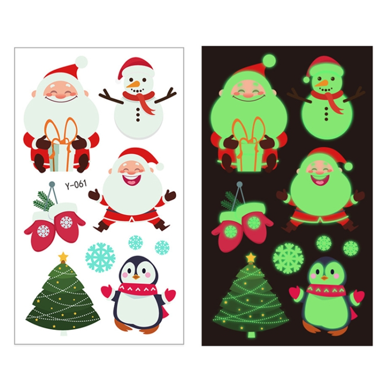 

20 PCS Children Christmas Luminous Face Sticker Waterproof Luminous Tattoo Sticker(Y-061)