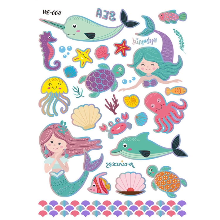 

10 PCS Children Cartoon Bronzing Water Transfer Tattoo Stickers(WE008)