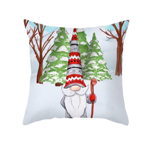 

3 PCS Cartoon Printed Christmas Pillowcase Peach Skin Home Sofa Pillow Cover, Without Pillow Core, Size: 45x45cm(TPR421-1)