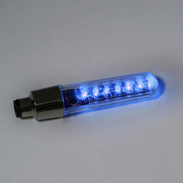 

Double-side Bicycle Wheel Spoke LED Lights Lamps Cycle Tyre Tire Wheel Valve 7 LED Flash Light(Blue)