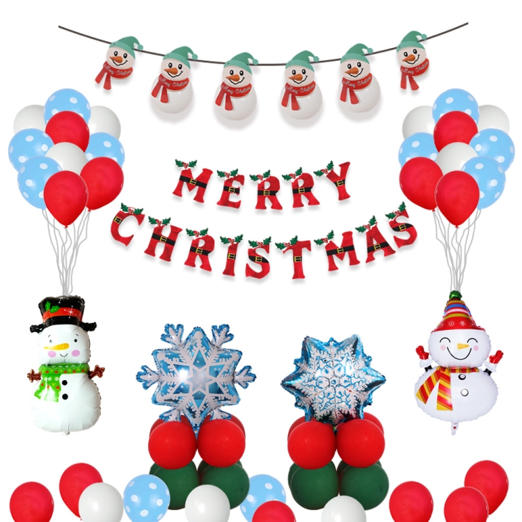 

5769 Christmas Snowman Theme Decoration Balloon Set
