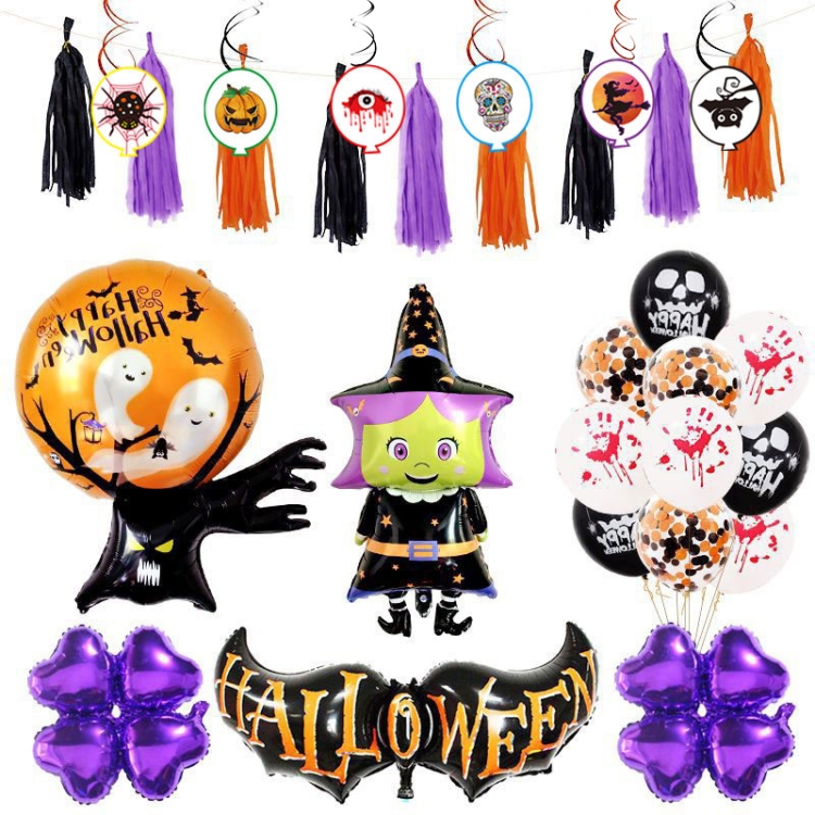 

5502 Halloween Balloon Set Festival Celebration Decorative Supplies(Set 4)