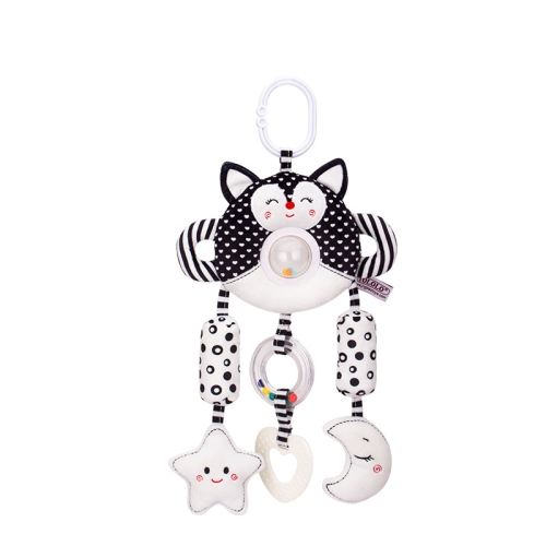 

Newborn Baby Stroller Pendant Black And White Wind Chime 0-1 Year Old Early Education Toy Baby Comfort Bed Bell(2B Fox)