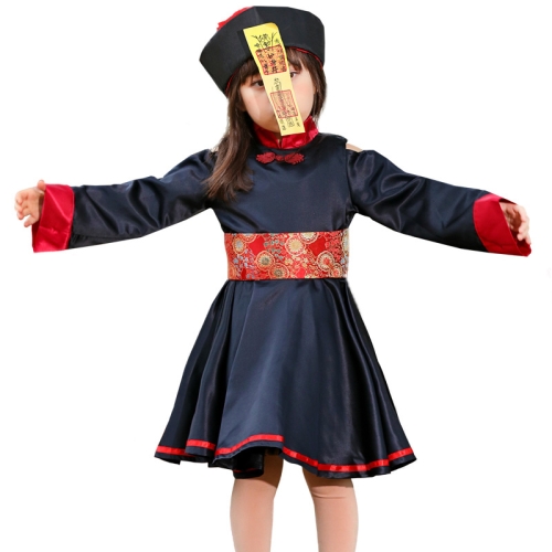 

5812 Children Halloween Costumes Nightclubs Bars Carnival Parties Funny Role-Playing Horror Qing Dynasty Zombie Costumes, Size: S(Red Black)