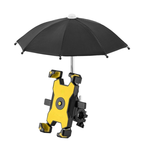 

CYCLINGBOX Bicycle Mobile Phone Bracket With Parasol Rider Mobile Phone Frame, Style: Handlebar Installation (Yellow)