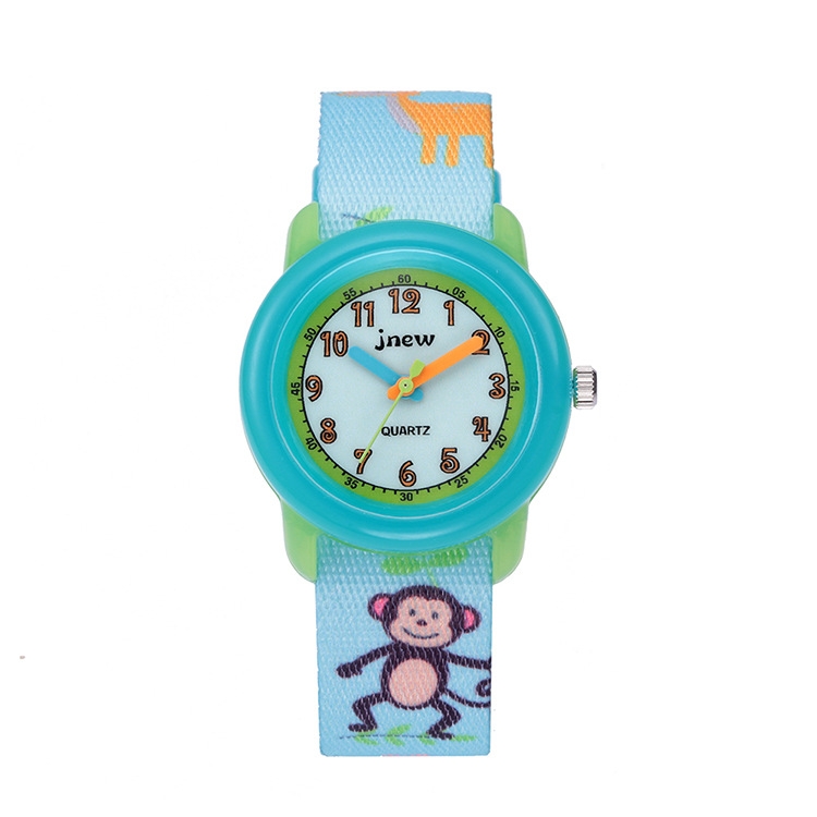 

JNEW A369-86313 Children Cartoon Time Cognition Waterproof Ribbon Quartz Watch(Zoo)
