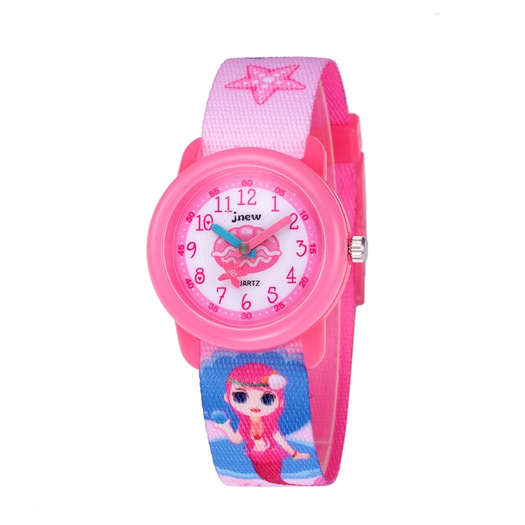 

JNEW A369-86355 Children Cartoon Waterproof Quartz Watch(Mermaid)