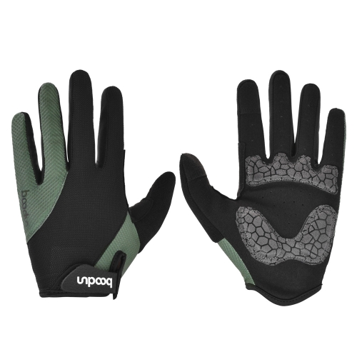 

Boodun Riding Gloves Splicing Long Finger Bike Gloves Outdoor Sports Gloves, Size: L(Green)