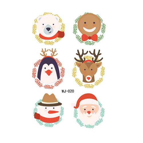 

20 PCS Children Cartoon Tattoo Stickers Christmas Decoration Stickers(WJ-020)