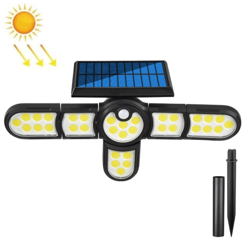 

Garden Solar Wall Light Outdoor Waterproof Lawn Light Landscape Corridor Small Street Light, Spec: 6-Head 231 COB