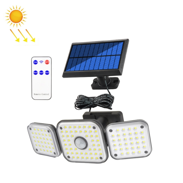 

112 LED Solar Split Type Courtyard Lamp Outdoor Waterproof Corridor Garden Human Body Sensing Street Light