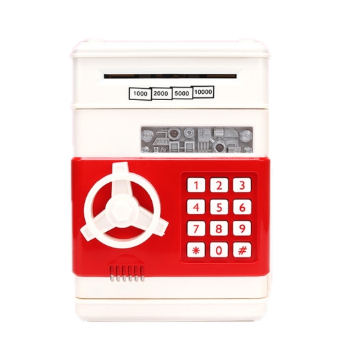 

Password Safe Deposit Box Children Automatic Savings ATM Machine Toy, Colour: White Red