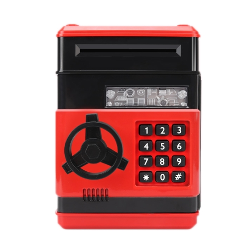 

Password Safe Deposit Box Children Automatic Savings ATM Machine Toy, Colour: Reddish Black