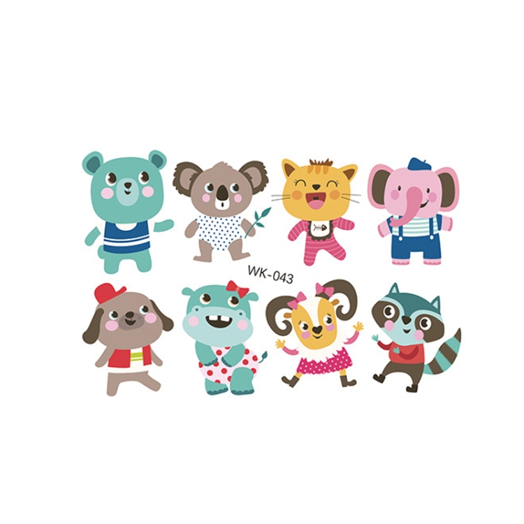 

30 PCS Cartoon Animal ChildrenTemporary Tattoo Sticker(WK-043)
