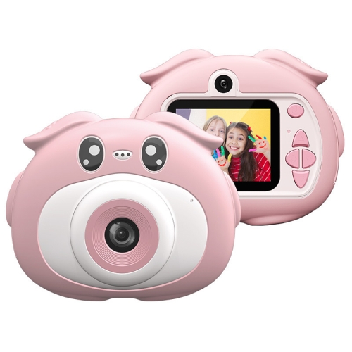 

X18a Cartoon Digital Camera Children Toy Camera Pink HD Dual-lens Camera