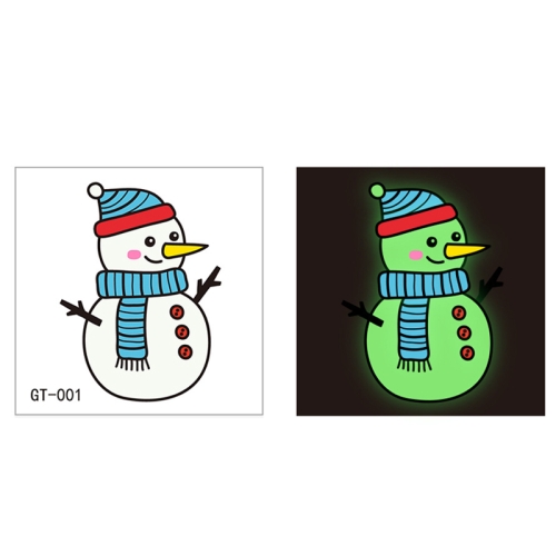 

60 PCS Children Christmas Luminous Face Sticker Waterproof Luminous Tattoo Sticker(GT-001)