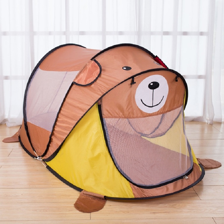 

Children Cartoon Game House Foldable Game Tent(Gray Bear)