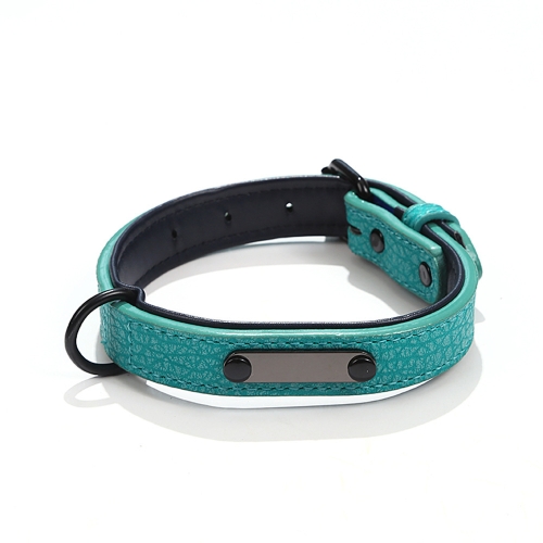 

Pet Collar Leather Dog Collar Adjustable Dog Tag Anti-Lost Collar, Size: XXL 69 x 3.7cm(Green)