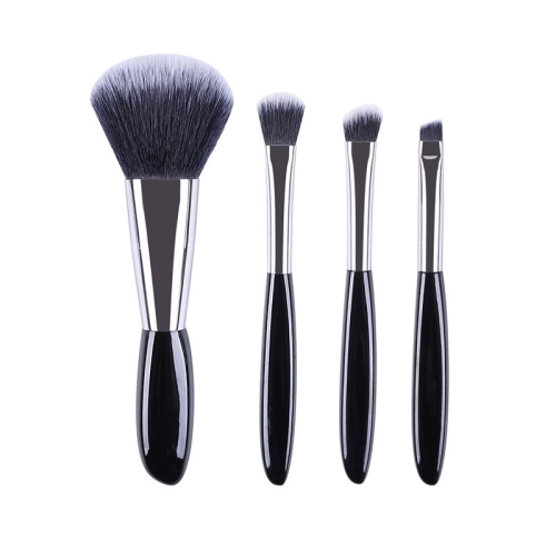 

4 In 1 Black Pebbles Makeup Brush Set Eyeshadow Brush Foundation Brush Portable Makeup Brush,Style: Bare Brush