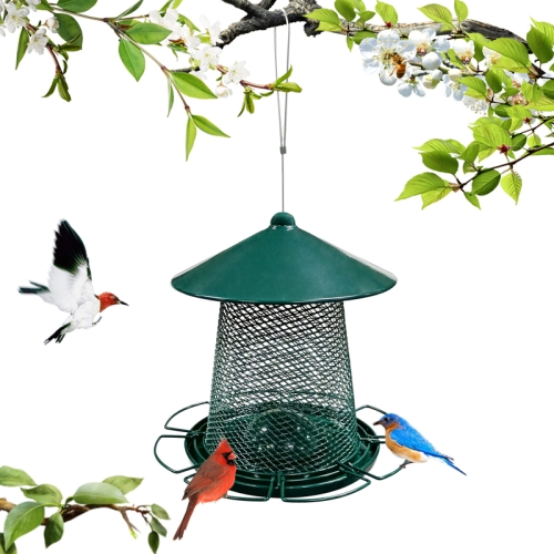 

BF004 Garden Wrought Iron Outdoor Hanging Type Automatic Full Metal Wild Bird Feeder