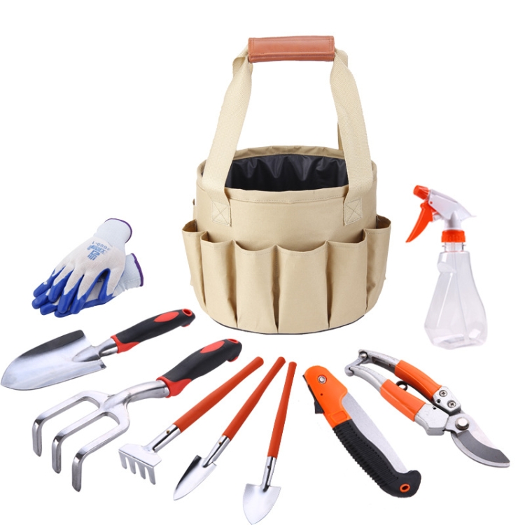

10 PCS/Set Aluminum Alloy Garden Tool Canvas Bag