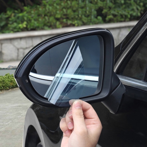 

10 PCS Rainproof Anti-Fog And Anti-Reflective Film For Car Rearview Mirror Ellipse 100X145mm(Transparent)