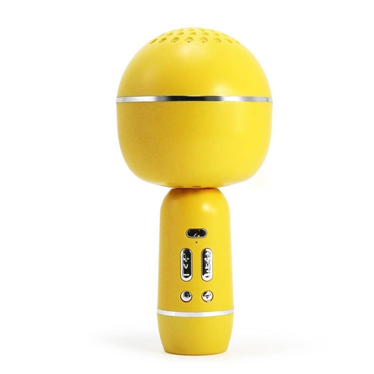 

K8 Home Karaoke Microphone Bluetooth Wireless Handheld Microphone Speaker(Yellow)