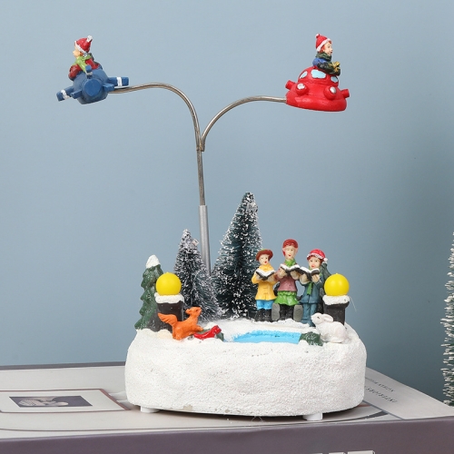 

Christmas Resin Glowing Music Rotating Desktop Ornaments(Doll)