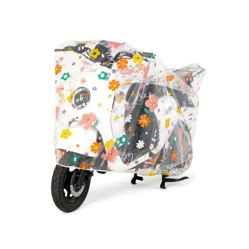 

General Rain And Dustproof PEVA Car Cover For Motorcycles And Electric Vehicles, Specification: 220x120cm(Sun Flower)
