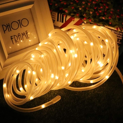 

Holiday Party Decoration Tube String Lights LED Garden Decoration Casing Light with Remote Control, Spec: 12m 100 LEDs USB Powered(Warm Light)