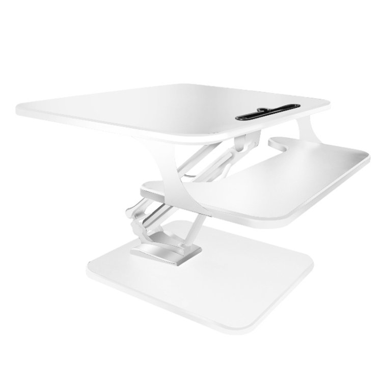 

D0N Pneumatic Desktop Folding Computer Display Increased Frame Standing Office Lifting Table(White)