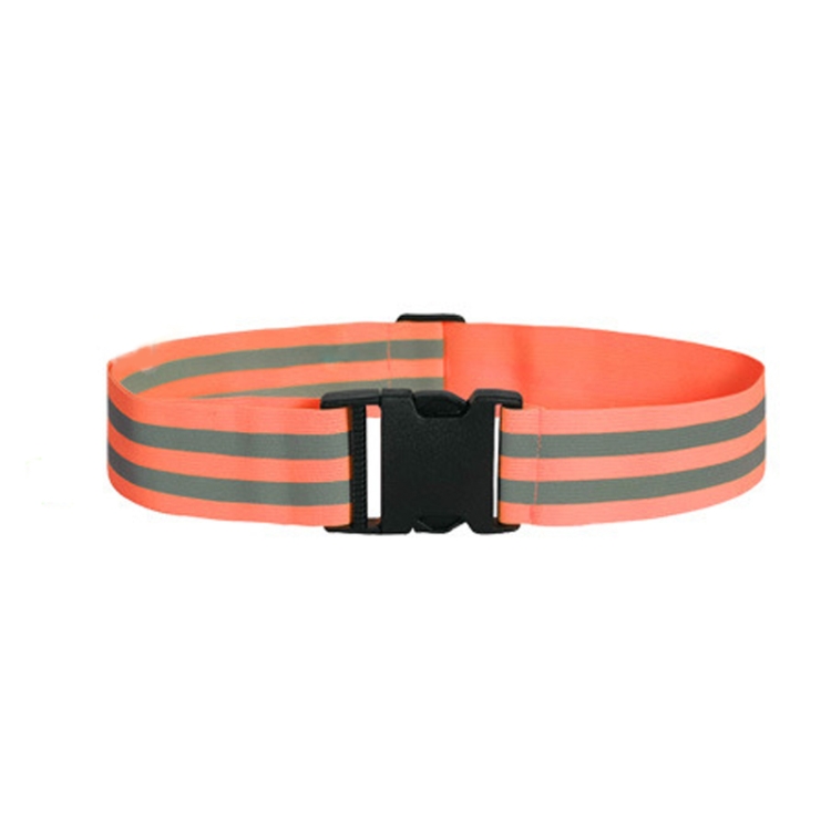 

3 PCS Outdoor Adjustable Night Running And Cycling Reflective Waistband, Specification: 5cm Width(Orange Red)
