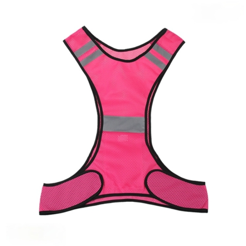 

Sports Reflective Vest Night Running Outdoor Reflective Clothing Traffic Safety Reflective Vest,Style: Without Led(Pink)