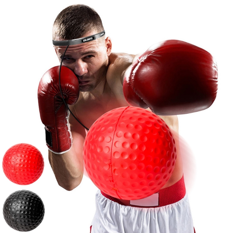 

COLORFIT J2007 Adult Head-Mounted Boxing Speed Ball Sanda Training Fitness Reaction Ball, Specification: Upgrade Silicone Belt(Black Ball + Red Ball)