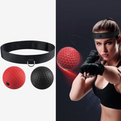 

Head-Mounted Boxing Speed Reaction Ball Home Fighting Vent Ball, Specification: Red + Black Combination+Storage Bag