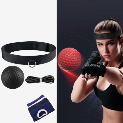 

Head-Mounted Boxing Speed Reaction Ball Home Fighting Vent Ball, Specification: Black Special Training+Storage Bag+Gloves