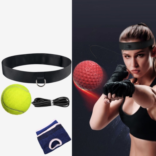 

Head-Mounted Boxing Speed Reaction Ball Home Fighting Vent Ball, Specification: Yellow Special Training+Storage Bag+Gloves